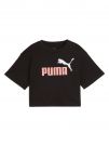 T-SHIRT CROPPED PUMA BAMBINA NERO