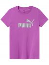 T-SHIRT STAMPA METALLIZZATA PUMA DONNA CICLAMINO