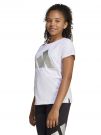 T-SHIRT ESSENTIALS GLAM ADIDAS BAMBINA BIANCO ARGENTO