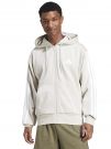 FELPA CON CAPPUCCIO ESSENTIALS 3 STRIPES FLEECE DA UOMO SABBIA