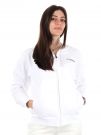 FELPA CON CAPPUCCIO E ZIP KAPPA DONNA BIANCO