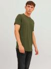 T-SHIRT JACK & JONES UOMO VERDE MILITARE