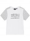 T-SHIRT CON STAMPA GRAFICA EA7 EMPORIO ARMANI RAGAZZO BIANCO