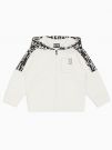 FELPA CON CAPPUCCIO E ZIP EA7 EMPORIO ARMANI BAMBINO BIANCO