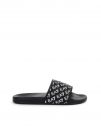CIABATTA CON LOGO ALL-OVER EA7 EMPORIO ARMANI UOMO NERO-BIANCO