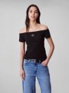 T-SHIRT MONOGRAMMA CAKVIN KLEIN JEANS DONNA NERO