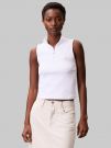 TOP CON ZIP CORTA CALVIN KLEIN JEANS DONNA BIANCO