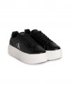 SNEAKERS BOLD FLATF LOW CALVIN KLEIN JEANS DONNA NERO-BIANCO