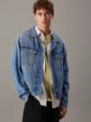 GIUBBINO IN DENIM OVER CALVIN KLEIN JENAS DA UOMO BLU MEDIO