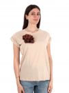 T-SHIRT CON SPILLA ARTIGLI DONNA BURRO
