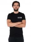 T-SHIRT BASIC CON LOGO ICON UOMO NERO