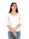 BLUSA CON RICAMI PEPE JEANS DONNA BIANCO