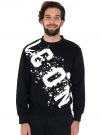 FELPA LOGO SCHIZZI TRASVERSALE ICON UOMO NERO