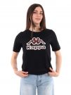T-SHIRT CON LOGO KAPPA DONNA NERO