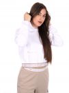 FELPA CON CAPPUCCIO DYNAMIC EA7 EMPORIO ARMANI DONNA BIANCO