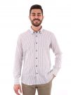 CAMICIA BISCARDI FB UOMO BIANCO-MARRONE