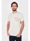 T-SHIRT CON TASCHINO YES ZEE UOMO GESSO