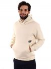 FELPA CON CAPPUCCIO SERIE TAPE EA7 EMPORIO ARMANI UOMO LATTE