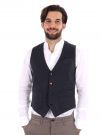 GILET GIANNI LUPO UOMO BLU