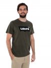 T-SHIRT VINTAGE LOGO GOMMATO LEVI'S UOMO OLIVA