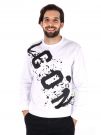 FELPA LOGO SCHIZZI TRASVERSALE ICON UOMO BIANCO