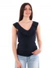 TOP A COSTINE CON VOLANT PEPE JEANS DONNA BLU