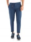 PANTALONE MICROFANTASIA FB UOMO INDACO