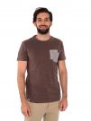 T-SHIRT  CON TASCHINO YES ZEE UOMO TESTA DI MORO