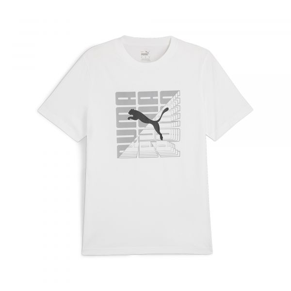 T SHIRT GRAPHICS LOGO PUMA UOMO BIANCO 681924 02 Online a 18 40 Meca Moda Dress Shoes