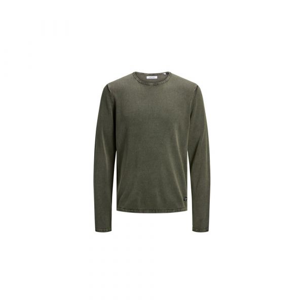 PULLOVER LEO JACK&JONES DA UOMO VERDE MILITARE