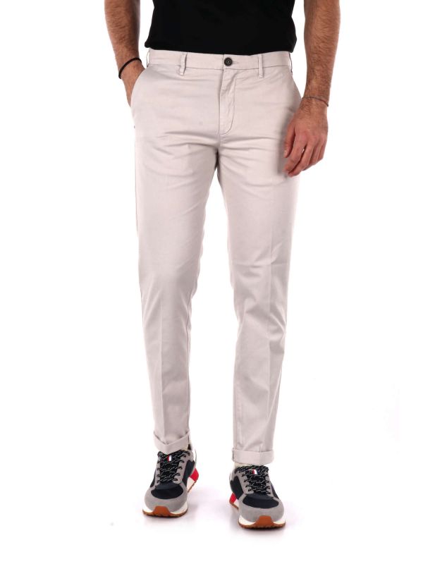 PANTALONE GABARDI 40WEFT UOMO GRIGIO