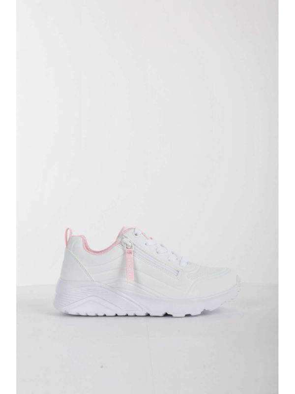 SKECHERS DA RAGAZZA UNO LITE EASY ZIP - BIANCO