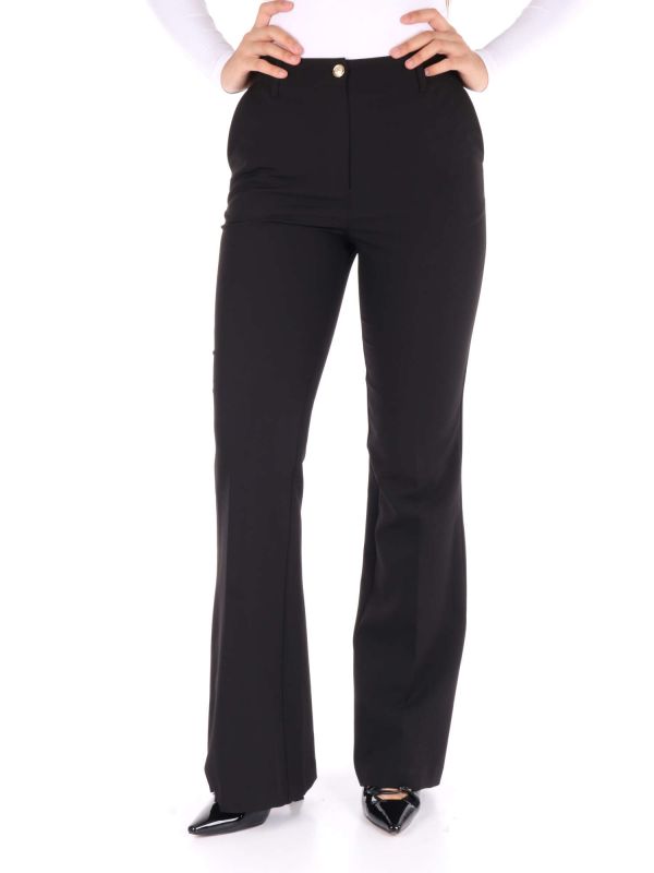 PANTALONE A ZAMPA ARTIGLI DONNA NERO
