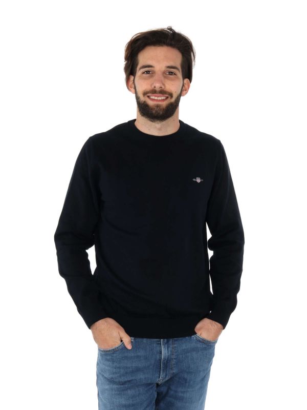 MAGLIA IN COTONE GANT UOMO BLU