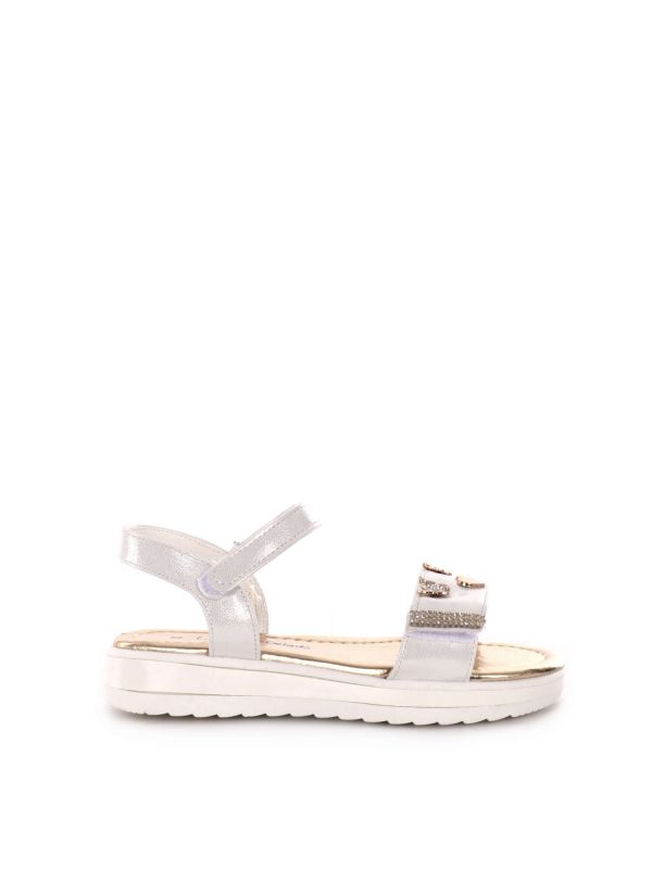 SANDALO CON STRAP LOVE DETAILS BAMBINA BIANCO