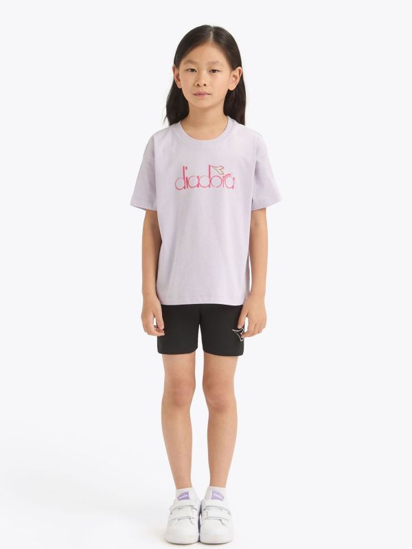 COMPLETO T-SHIRT E CICLISTA DIADORA BAMBINA VIOLA