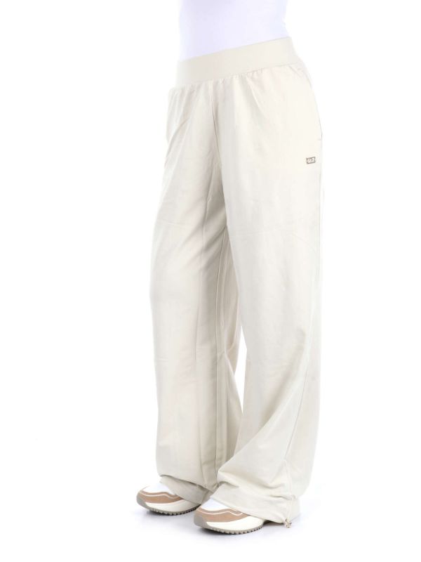 PANTALONE CON FONDO REGOLABILE EA7 EMPORIO ARMANI DONNA PANNA