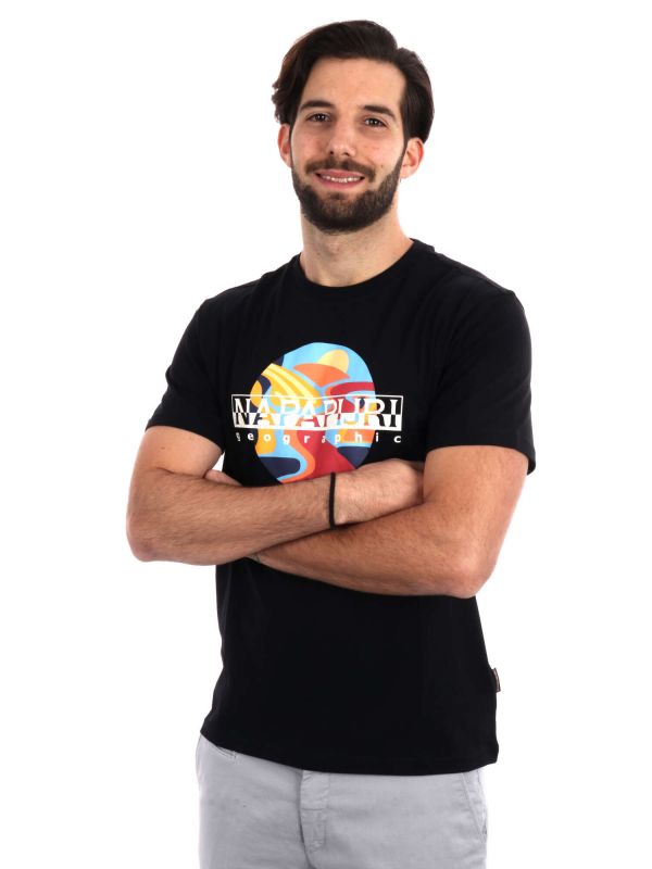 T-SHIRT VALDOR NAPAPIJRI UOMO NERO
