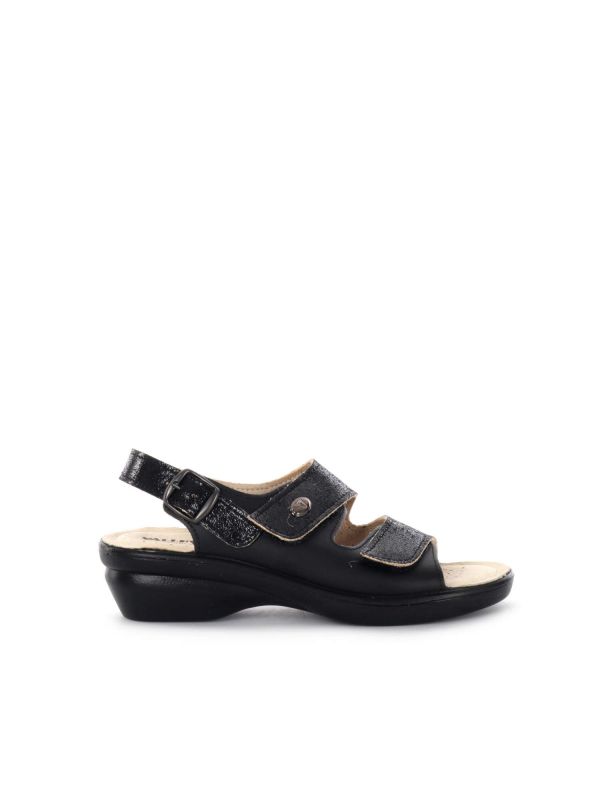 SANDALO CON STRAPPO VALLEVERDE DONNA NERO