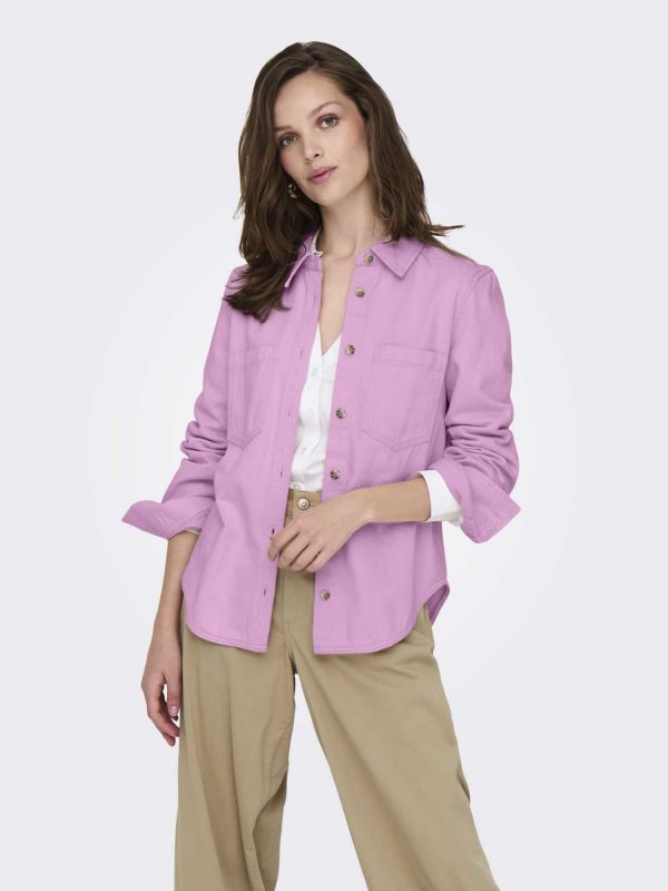 ONLY SILLA L/S FITTE - FUXIA