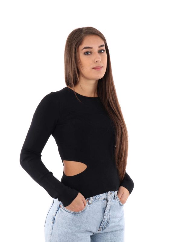 MAGLIA CUT OUT CALVIN KLEIN JEANS DA DONNA NERO