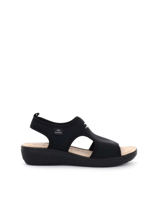 CIABATTA IN MICROFIBRA ELASTICA FLY FLOT DONNA NERO