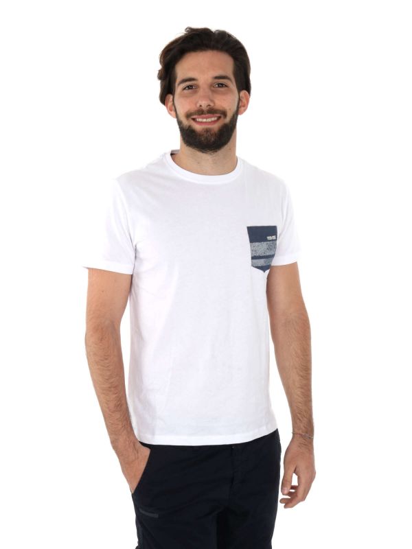 T-SHIRT CON TASCHINO YES ZEE UOMO GESSO