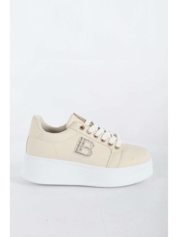 SNEAKERS CON STRASS LAURA BIAGIOTTI DONNA AVORIO