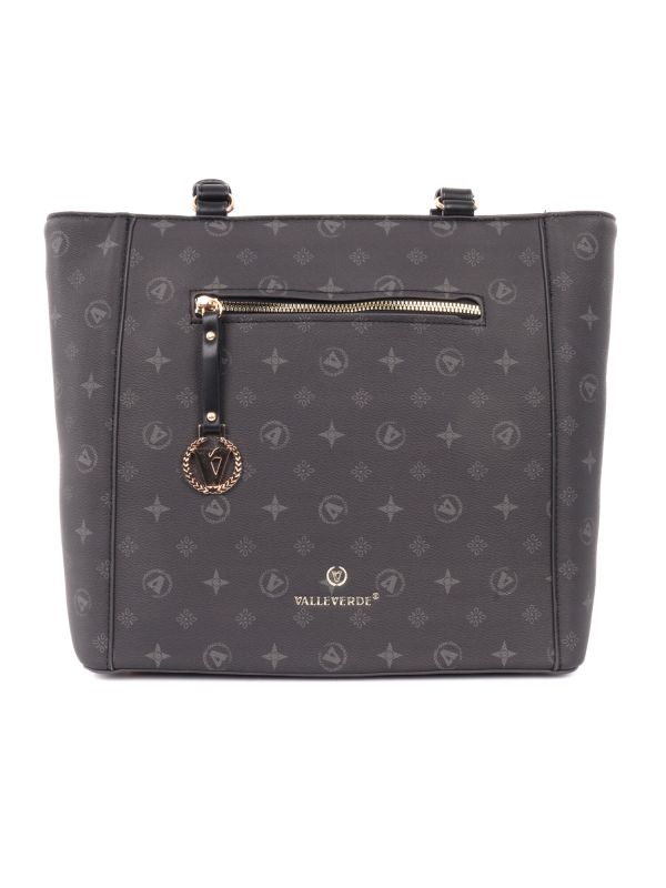BORSA SHOPPING MONOGRAMMA VALLEVERDE DONNA NERO