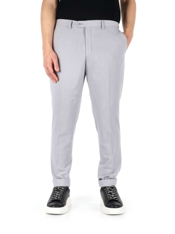 PANTALONE CLASSICO FB UOMO GRIGIO CHIARO