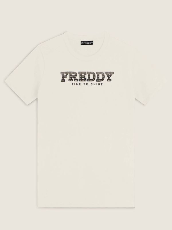 T-SHIRT GIROCOLLO FREDDY DA DONNA BIANCO