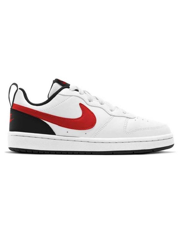 NIKE GS COURT BOROUG - BIANCO-ROSSO