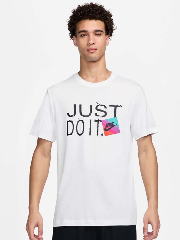 T-SHIRT GIROCOLLO NIKE DA UOMO BIANCO