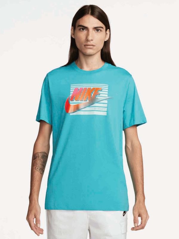 T-SHIRT STAMPA NIKE DA UOMO TURCHESE